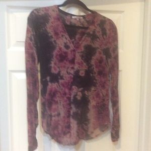 Women’s Red Haute silk tie dye shirt